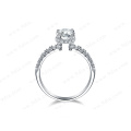 White Moissanite Diamond Gold Ring Wedding Ring